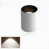 Hallway Black-White Cylinder LED Flush Mount Light Image - 17