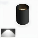 Hallway Black-White Cylinder LED Flush Mount Light Image - 3