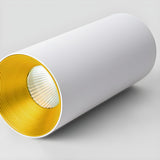 Hallway Black White Cylinder Semi-Flush Mount Light Image - 10