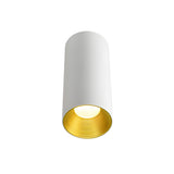 Hallway Black White Cylinder Semi-Flush Mount Light Image - 3