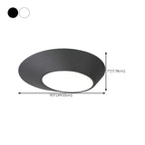 Hallway Black White Geometric Section Flush Mount Light #size