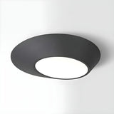 Hallway Black White Geometric Section Flush Mount Light Image - 2