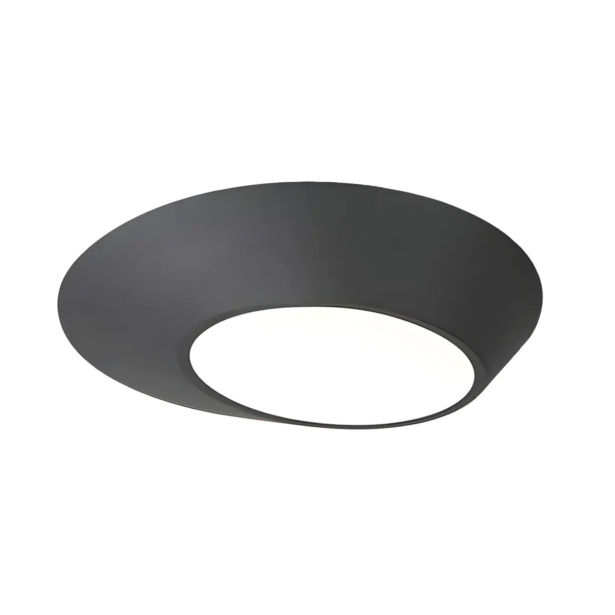 Hallway Black White Geometric Section Flush Mount Light Image - 6