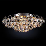 Hallway Chrome Crystal Bubble Flush Mount Ceiling Light Image - 5