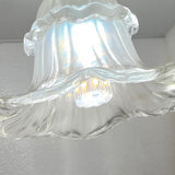 Hallway Clear Glass Flower Gold Semi-Flush Mount Light Image - 17