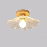 Hallway Clear Glass Flower Semi-Flush Mount Light Image - 13