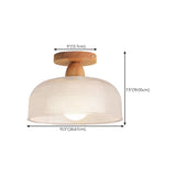 Hallway Clear Glass Flower Semi-Flush Mount Light Image - 20