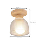 Hallway Clear Glass Flower Semi-Flush Mount Light Image - 23