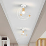 Hallway Crescent Metal Semi-Flush Mount Ceiling Light Image - 13