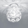 Hallway Crystal Ball Iron Semi-Flush Mount Ceiling Lamp Image - 2