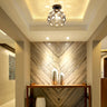 Hallway Crystal Ball Iron Semi-Flush Mount Ceiling Lamp Image - 4