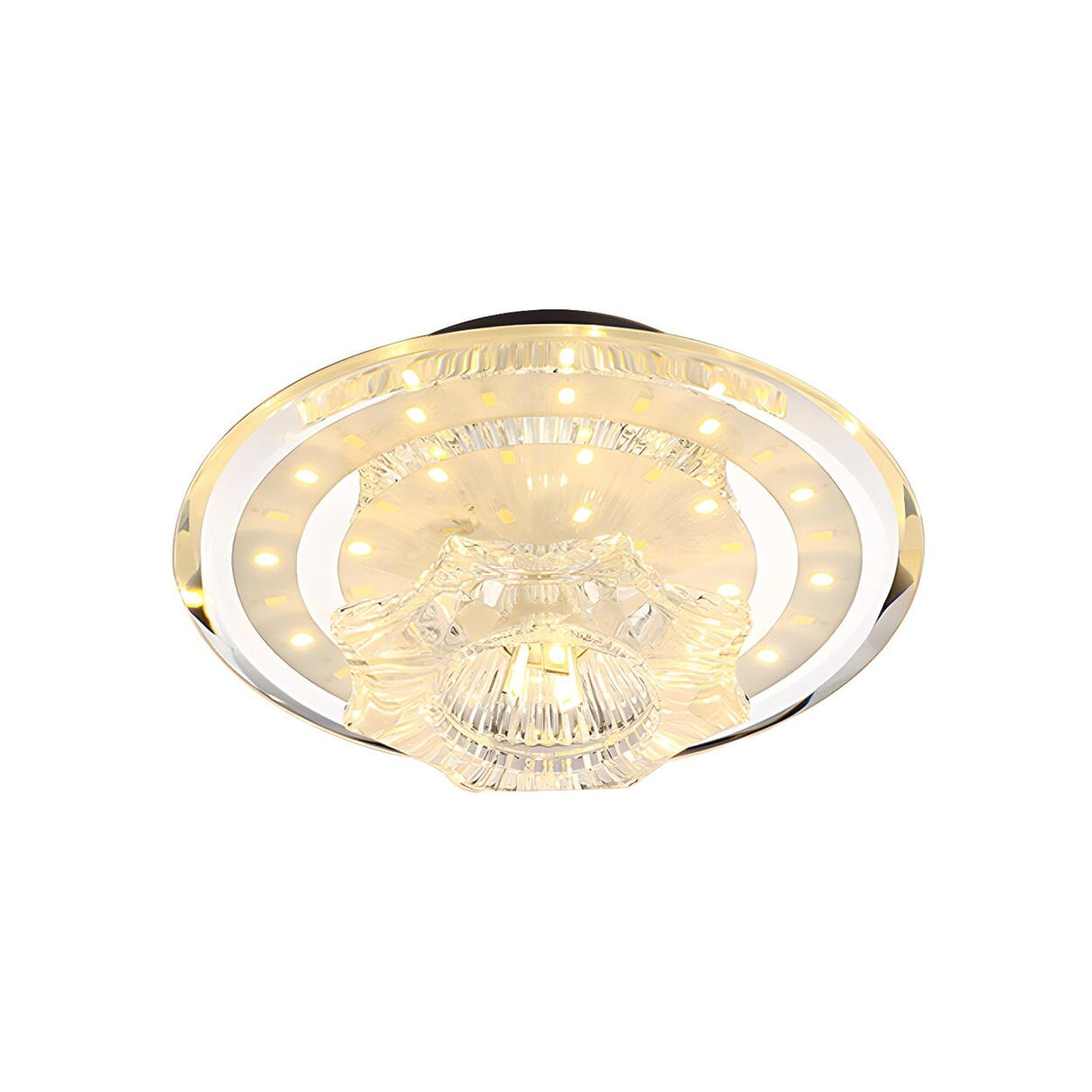 Hallway Crystal Flower LED Flush Mount Ceiling Light Image - 2