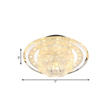 Hallway Crystal Flower LED Flush Mount Ceiling Light Image - 4