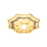 Hallway Flower Crystal LED Flush Mount Ceiling Light Image - 3