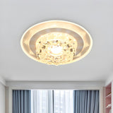 Hallway Flower Crystal LED Flush Mount Ceiling Light Image - 6