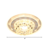 Hallway Flower Crystal LED Flush Mount Ceiling Light Image - 9