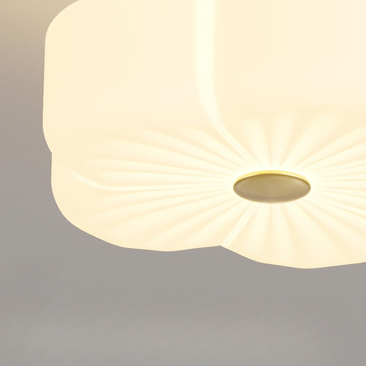 Hallway Flower White Semi-Flush Mount Ceiling Light Image - 14