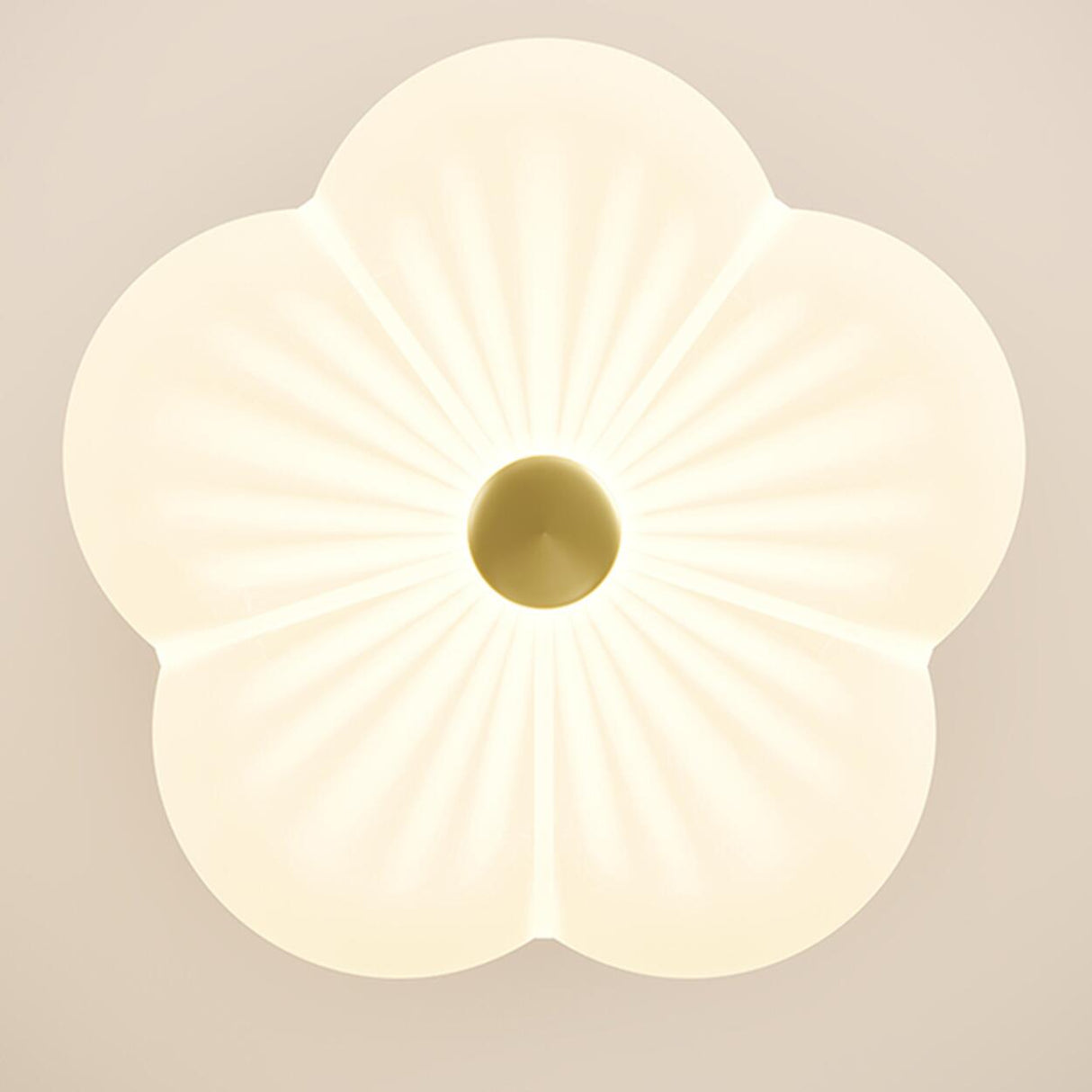 Hallway Flower White Semi-Flush Mount Ceiling Light Image - 15