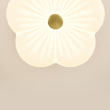 Hallway Flower White Semi-Flush Mount Ceiling Light Image - 16