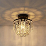 Hallway Geometric Crystal Semi-Flush Mount Ceiling Lamp Image - 10