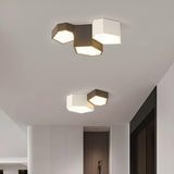 Hallway Geometric Cube LED Flush Mount Ceiling Light Image - 1