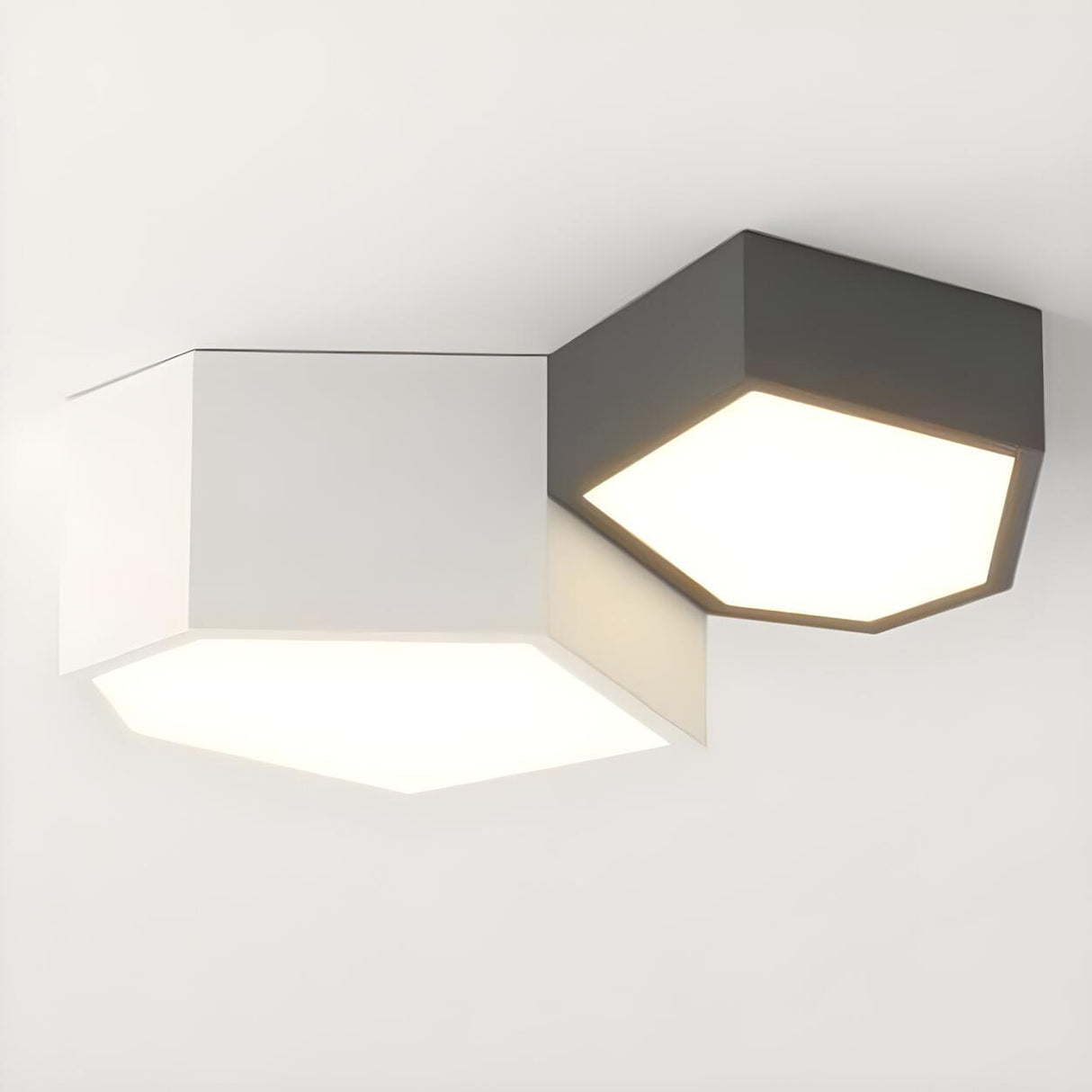 Hallway Geometric Cube LED Flush Mount Ceiling Light Image - 10