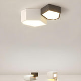 Hallway Geometric Cube LED Flush Mount Ceiling Light Image - 13