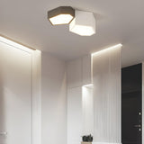 Hallway Geometric Cube LED Flush Mount Ceiling Light Image - 2