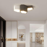 Hallway Geometric Cube LED Flush Mount Ceiling Light Image - 3