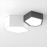 Hallway Geometric Cube LED Flush Mount Ceiling Light Image - 5