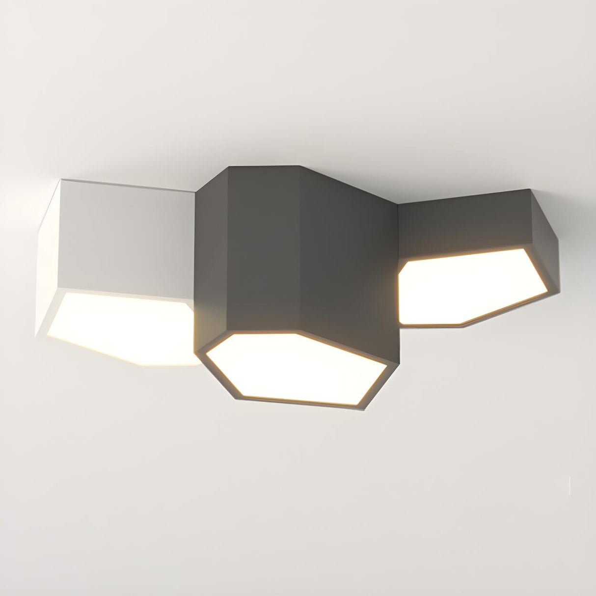 Hallway Geometric Cube LED Flush Mount Ceiling Light Image - 8