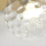 Hallway Glass Globe Gold Semi-Flush Mount Ceiling Light Image - 17