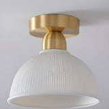 Hallway Gold Cylinder Semi-Flush Mount Ceiling Lamp Image - 15