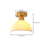 Hallway Gold Cylinder Semi-Flush Mount Ceiling Lamp Image - 21