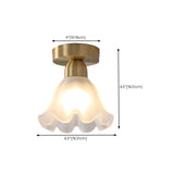 Hallway Gold Cylinder Semi-Flush Mount Ceiling Lamp Image - 23