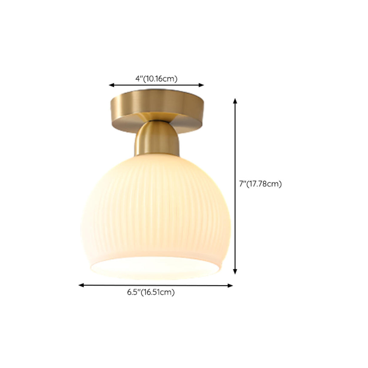 Hallway Gold Cylinder Semi-Flush Mount Ceiling Lamp Image - 25