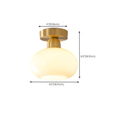 Hallway Gold Cylinder Semi-Flush Mount Ceiling Lamp Image - 26