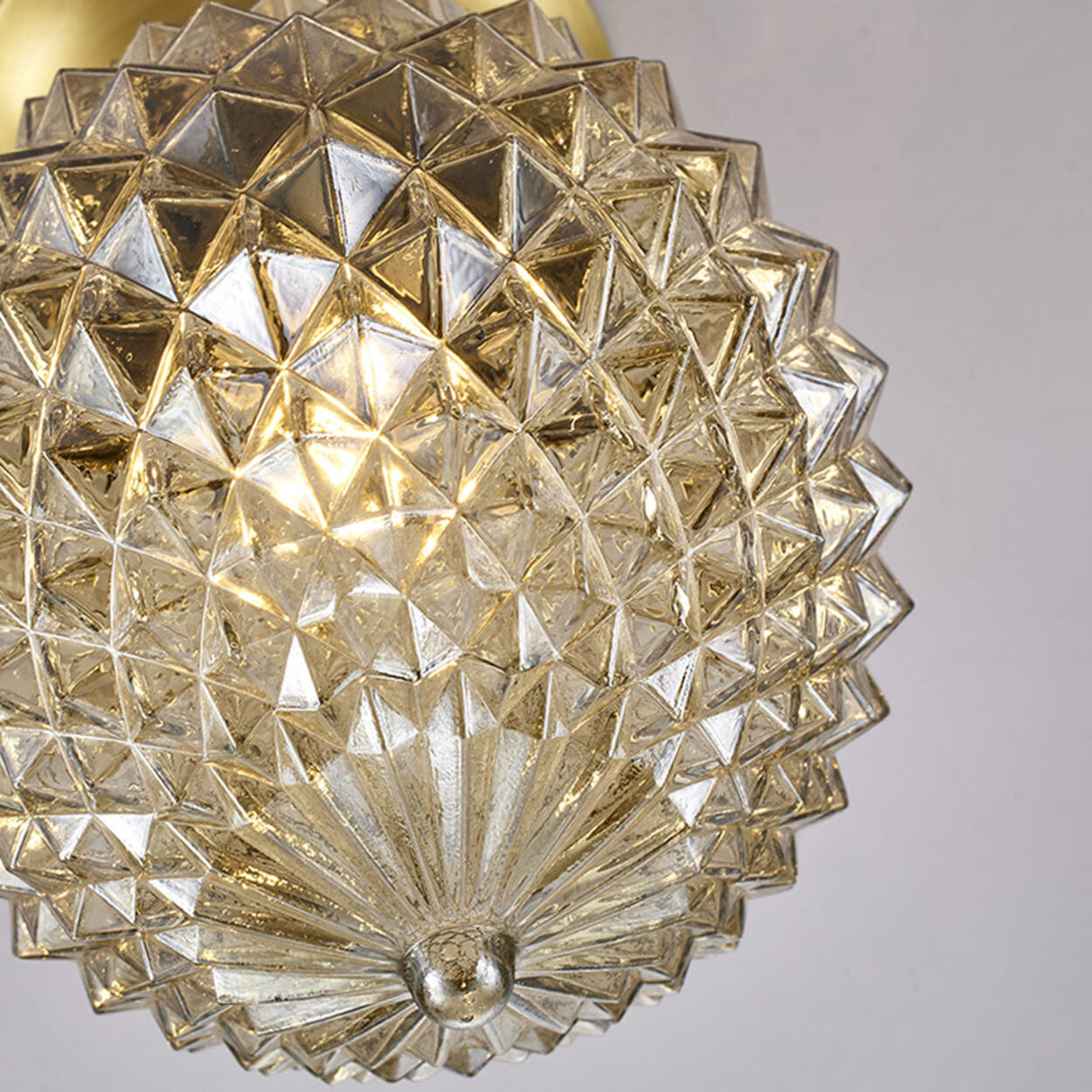 Hallway Gold Globe Glass Semi-Flush Mount Ceiling Light Image - 9