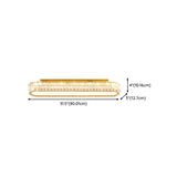 Hallway Gold Strip Crystal LED Flush Mount Ceiling Lamp Image - 23