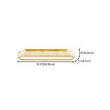 Hallway Gold Strip Crystal LED Flush Mount Ceiling Lamp Image - 24