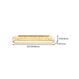 Hallway Gold Strip Crystal LED Flush Mount Ceiling Lamp Image - 26