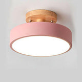 Hallway Grey Cylinder Semi-Flush Mount Ceiling Light Image - 7