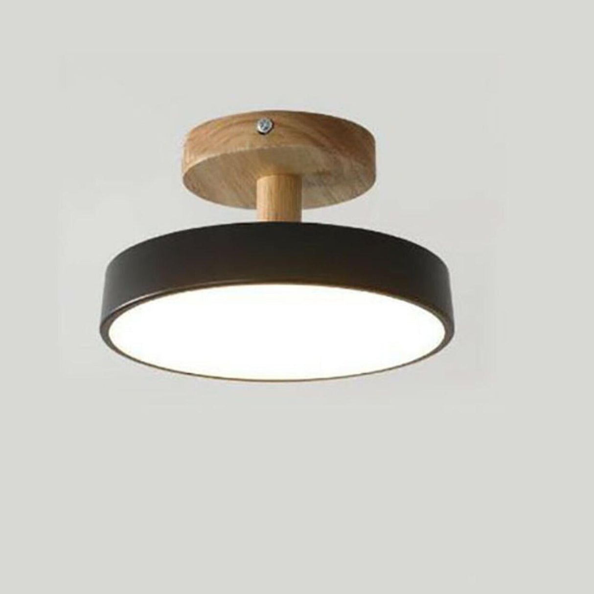 Hallway Grey Cylinder Semi-Flush Mount Ceiling Light Image - 9