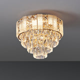 Hallway Luxury Mini Tower Crystal Flush Mount Light Image - 5