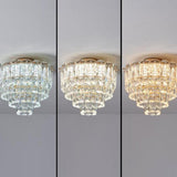 Hallway Luxury Mini Tower Crystal Flush Mount Light Image - 9