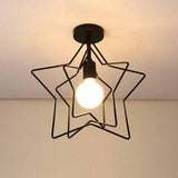 Hallway Metal Gold Cone Semi-Flush Mount Ceiling Light Image - 11