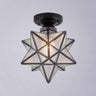 Hallway Metal Gold Cone Semi-Flush Mount Ceiling Light Image - 9