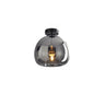 Hallway Mini Black Globe Semi-Flush Mount Ceiling Light Image - 2