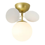 Hallway Mini Colorful Globe Glass Semi-Flush Mount Lamp Image - 5