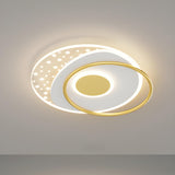 Hallway Mini Dimmable Gold Circle LED Flush Mount Light Image - 11